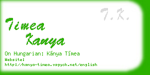 timea kanya business card
